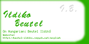ildiko beutel business card